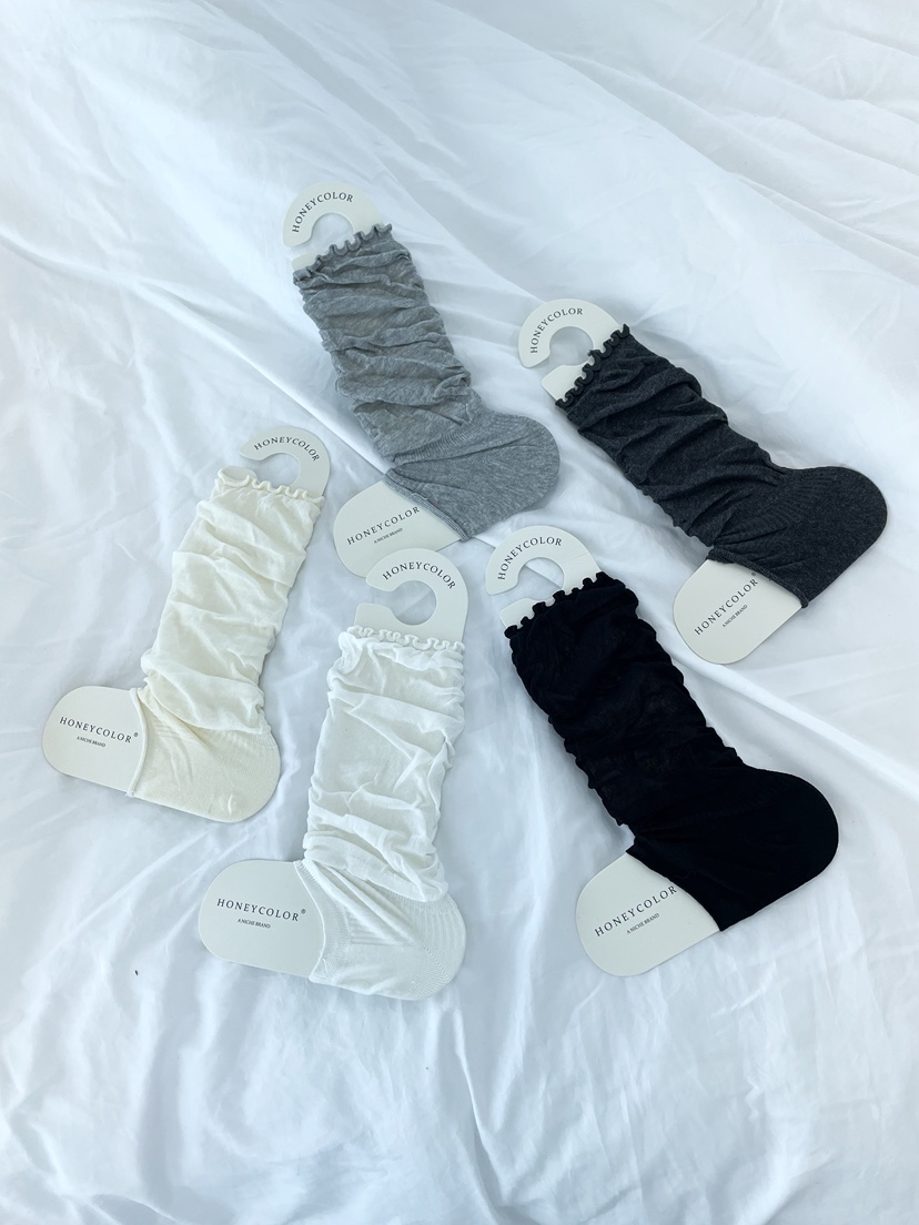 NICEALICE東大門直郵女士新品推薦26春夏襪子荷葉邊腿套褶皺NICEALICE襪子