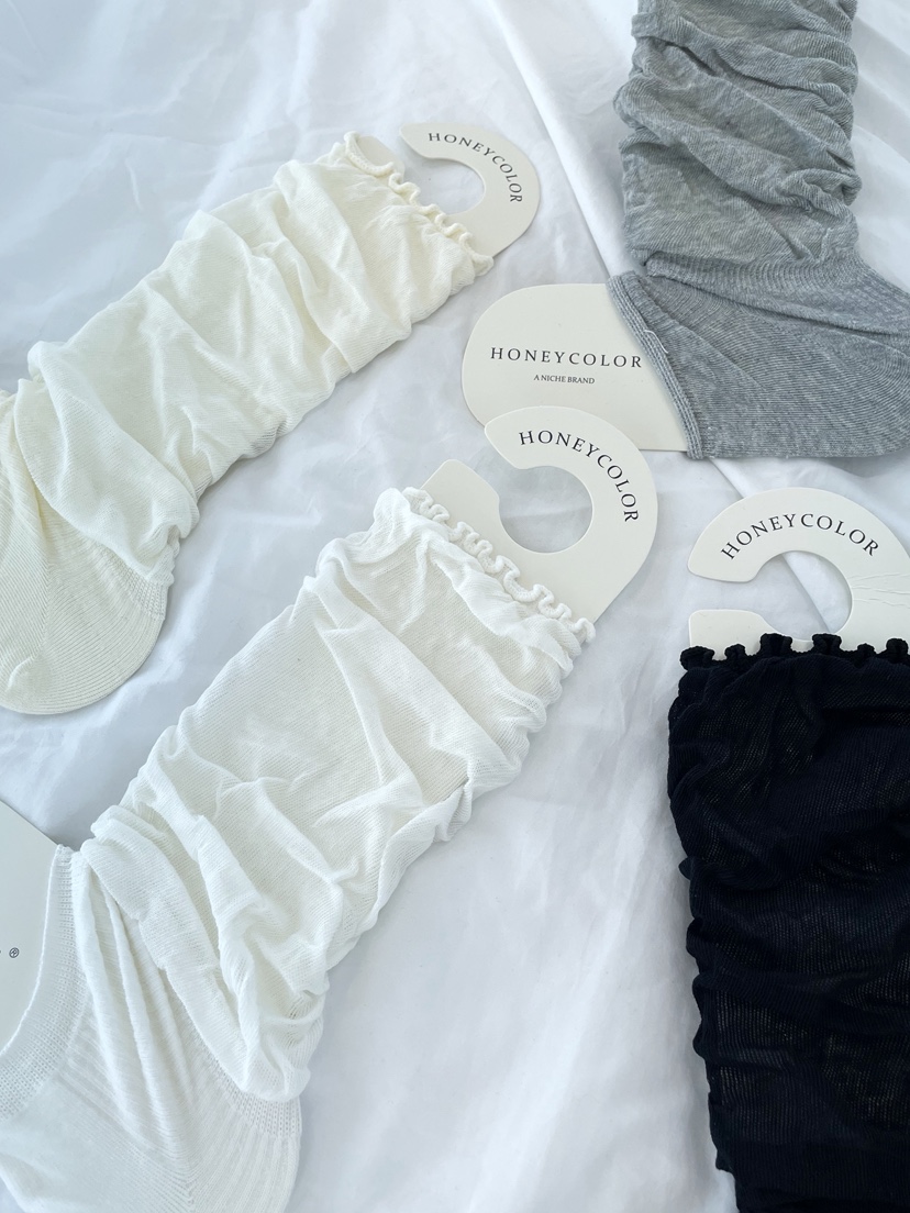 NICEALICE東大門直郵女士新品推薦26春夏襪子荷葉邊腿套褶皺NICEALICE襪子