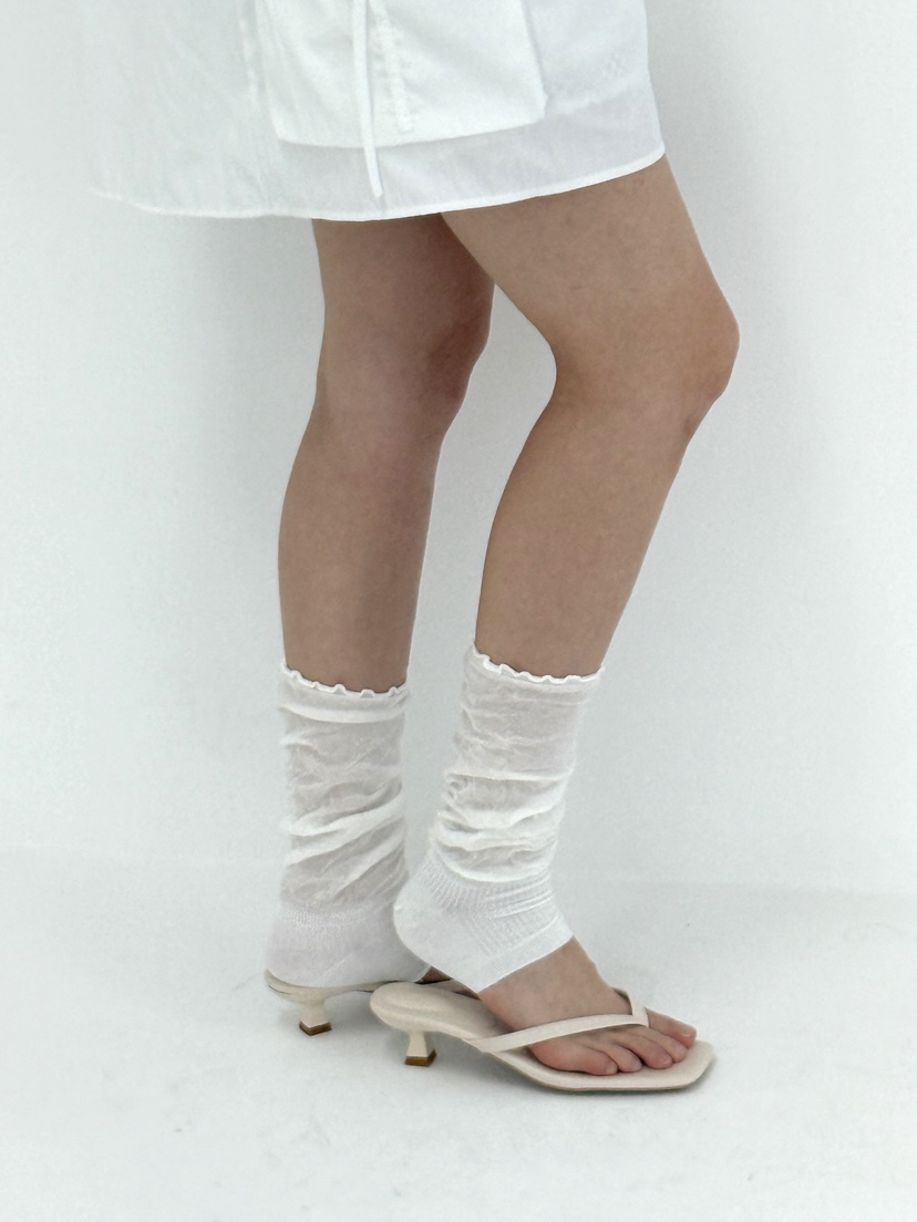 NICEALICE東大門直郵女士新品推薦26春夏襪子荷葉邊腿套褶皺NICEALICE襪子