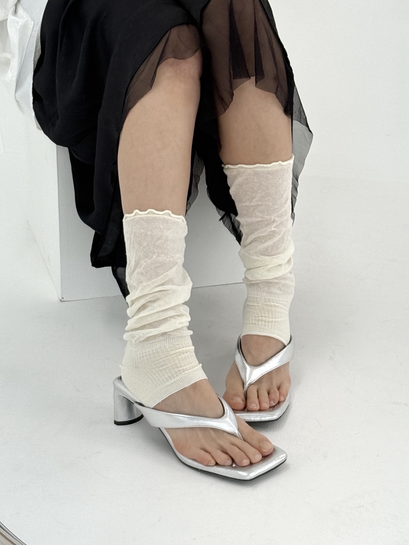 NICEALICE東大門直郵女士新品推薦26春夏襪子荷葉邊腿套褶皺NICEALICE襪子圖色3