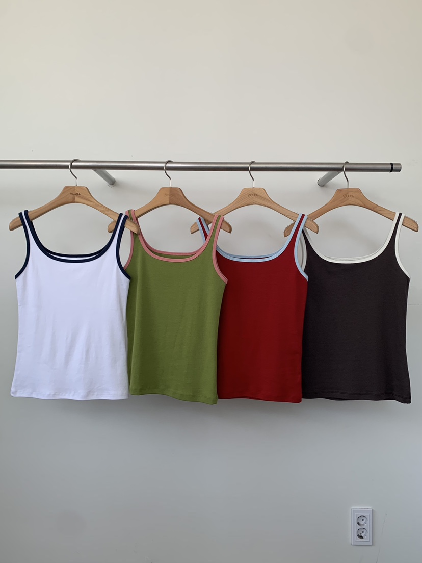 VAARA韓國直郵女裝新款熱賣推薦時尚真品職業吊帶背心撞色VAARA吊帶/背心