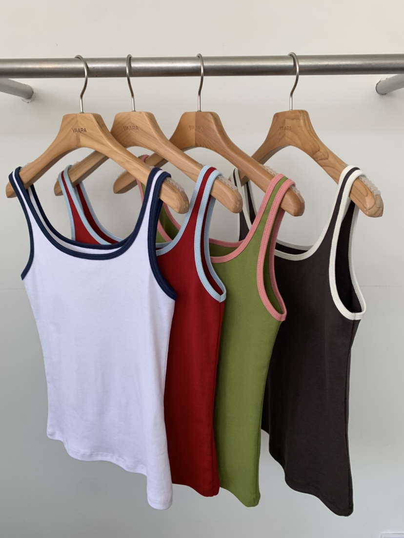 VAARA韓國直郵女裝新款熱賣推薦時尚真品職業吊帶背心撞色VAARA吊帶/背心