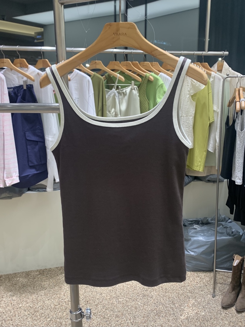 VAARA韓國直郵女裝新款熱賣推薦時尚真品職業吊帶背心撞色VAARA吊帶/背心圖色4