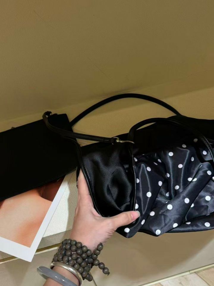 TROUVAILLE東大門代購女士新品職業人氣26春夏單肩斜跨包緞面TROUVAILLE單肩/斜跨包