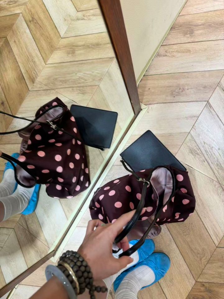 TROUVAILLE東大門代購女士新品職業人氣26春夏單肩斜跨包緞面TROUVAILLE單肩/斜跨包