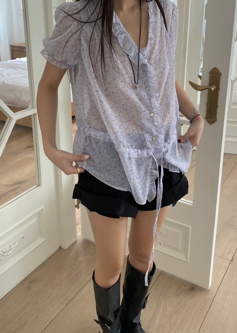 OUPPT東大門直郵女士新品真品推薦人氣26春夏休閑襯衫蕾絲衫OUPPT襯衫/蕾絲衫