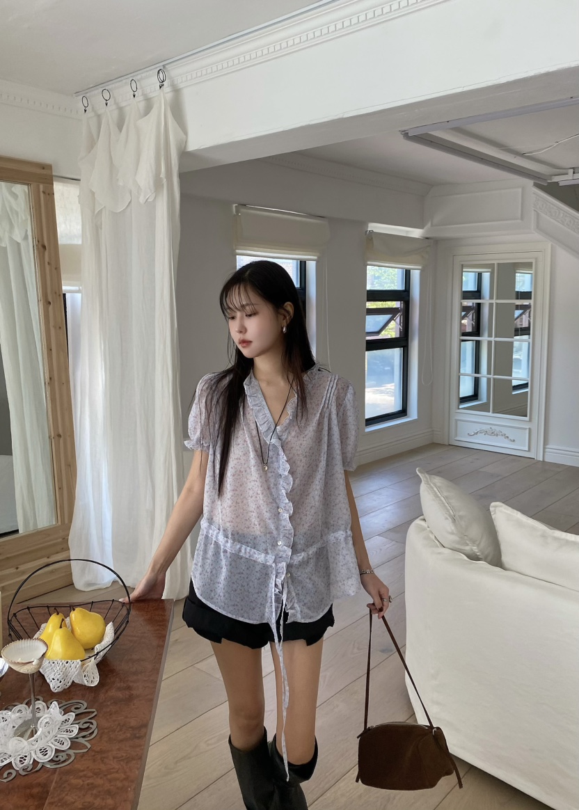 OUPPT東大門直郵女士新品真品推薦人氣26春夏休閑襯衫蕾絲衫OUPPT襯衫/蕾絲衫