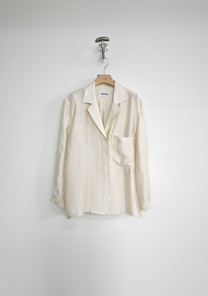 OP PER韓國直郵女士新款時尚人氣真品休閑職業26春夏夾克天絲OPPER-simplebeige夾克圖色1