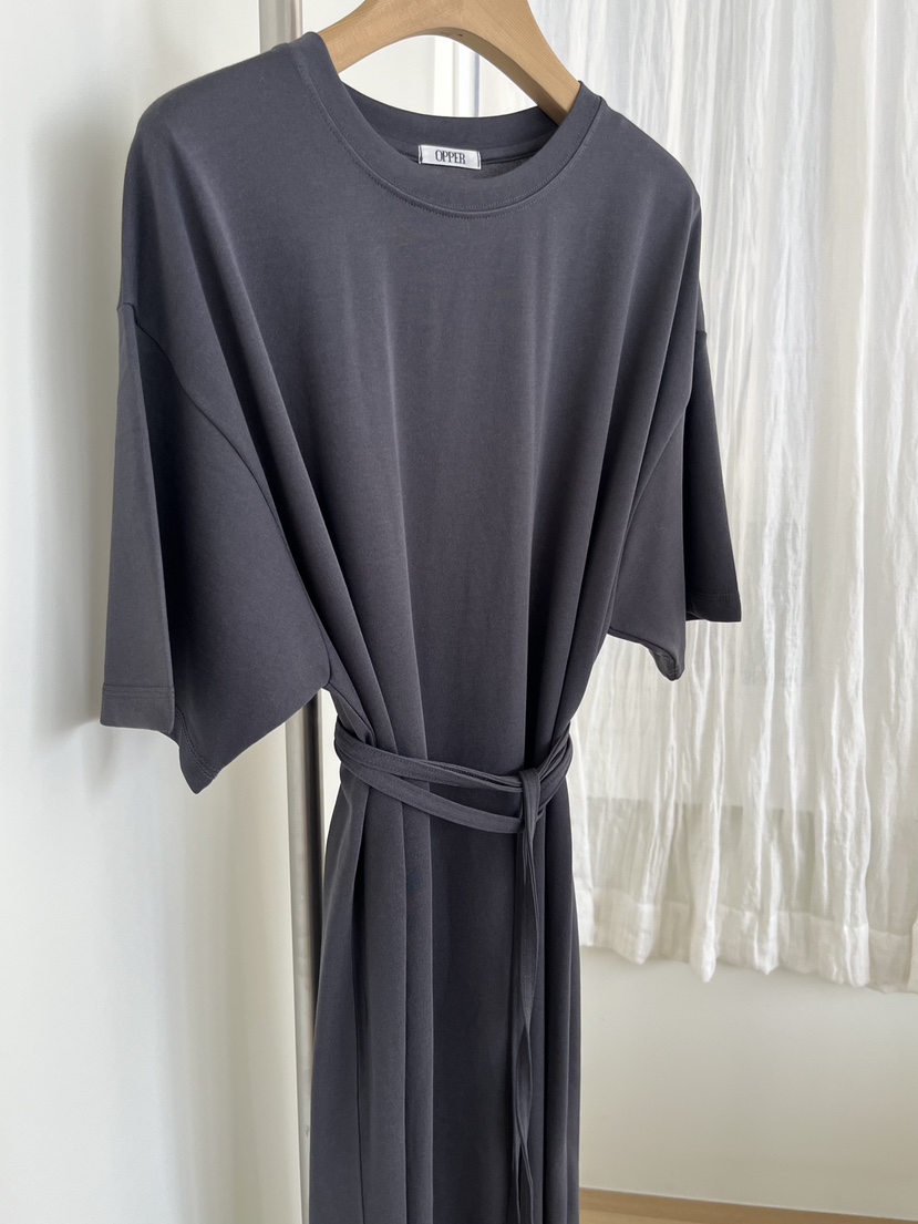 OP PER東大門直郵女士新品職業人氣26春夏時尚連衣裙含腰繩OPPER-simplebeige連衣裙