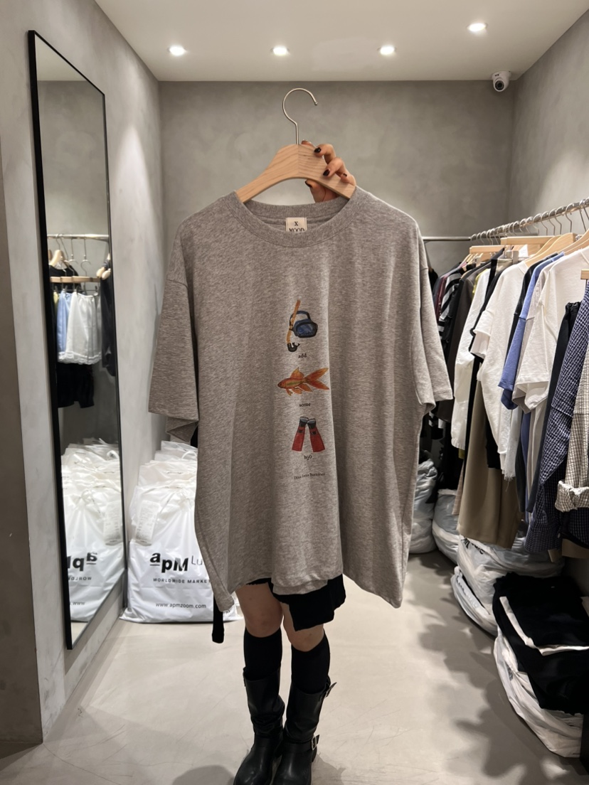 X-MOOD韓國直郵女士新款推薦休閑職業時尚真品26春夏T恤X-MOODT恤圖色1