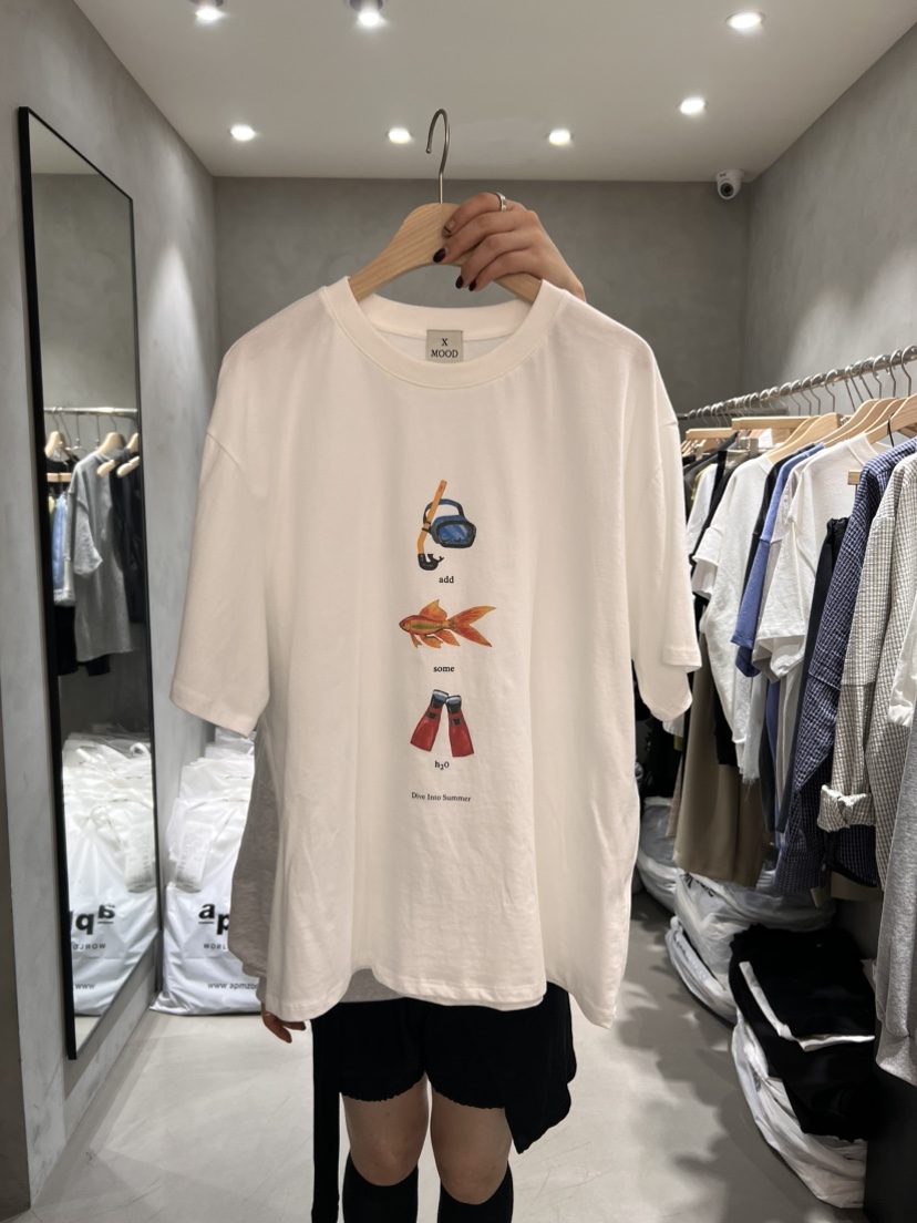 X-MOOD韓國直郵女士新款推薦休閑職業時尚真品26春夏T恤X-MOODT恤圖色2