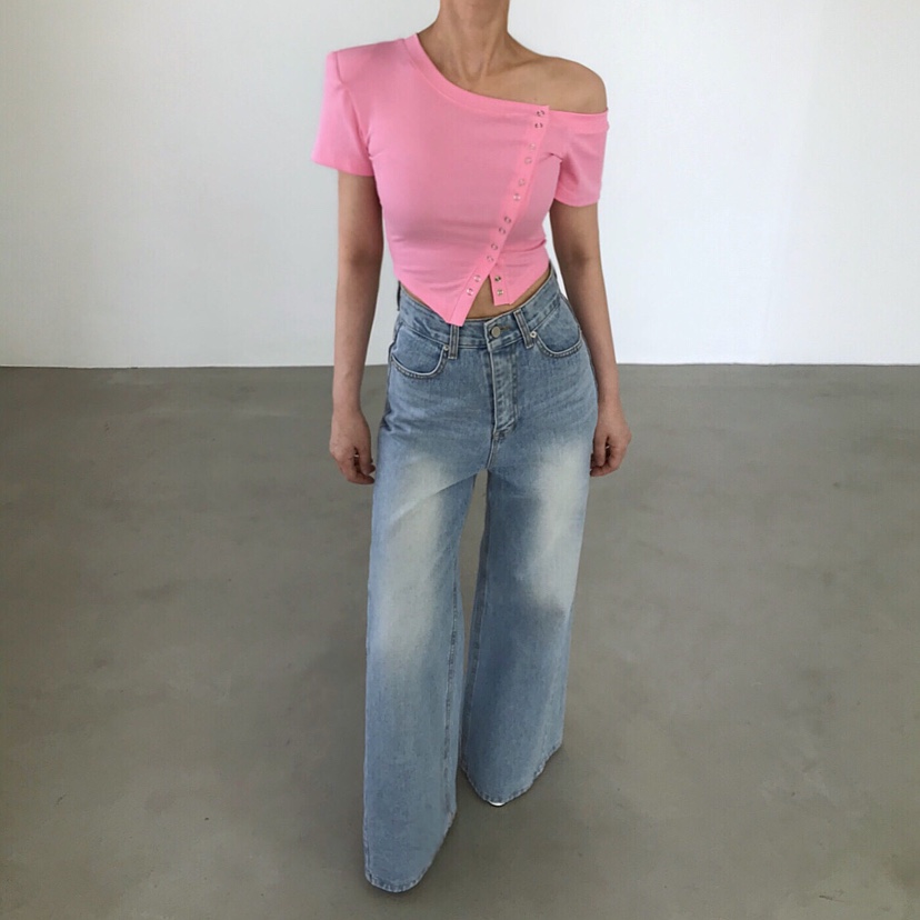 2TWO MOON東大門實拍女裝新品26春夏熱賣吊帶背心不對稱2TWO MOON吊帶/背心