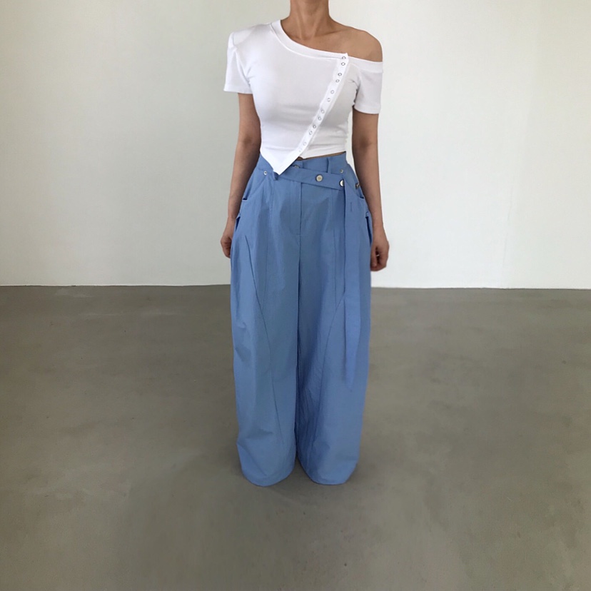 2TWO MOON東大門實拍女裝新品26春夏熱賣吊帶背心不對稱2TWO MOON吊帶/背心