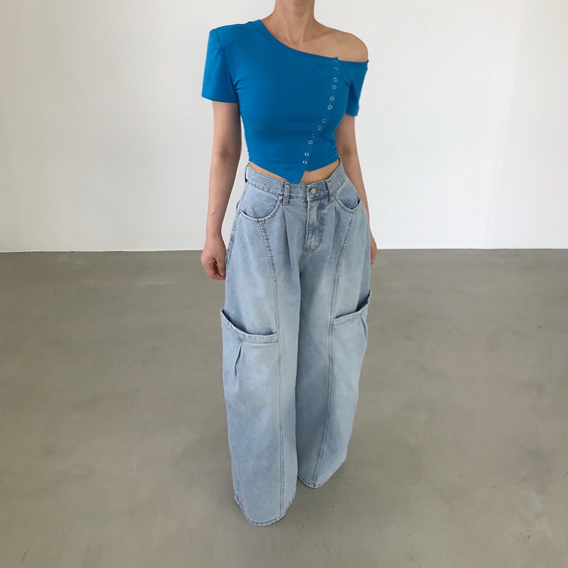 2TWO MOON東大門實拍女裝新品26春夏熱賣吊帶背心不對稱2TWO MOON吊帶/背心