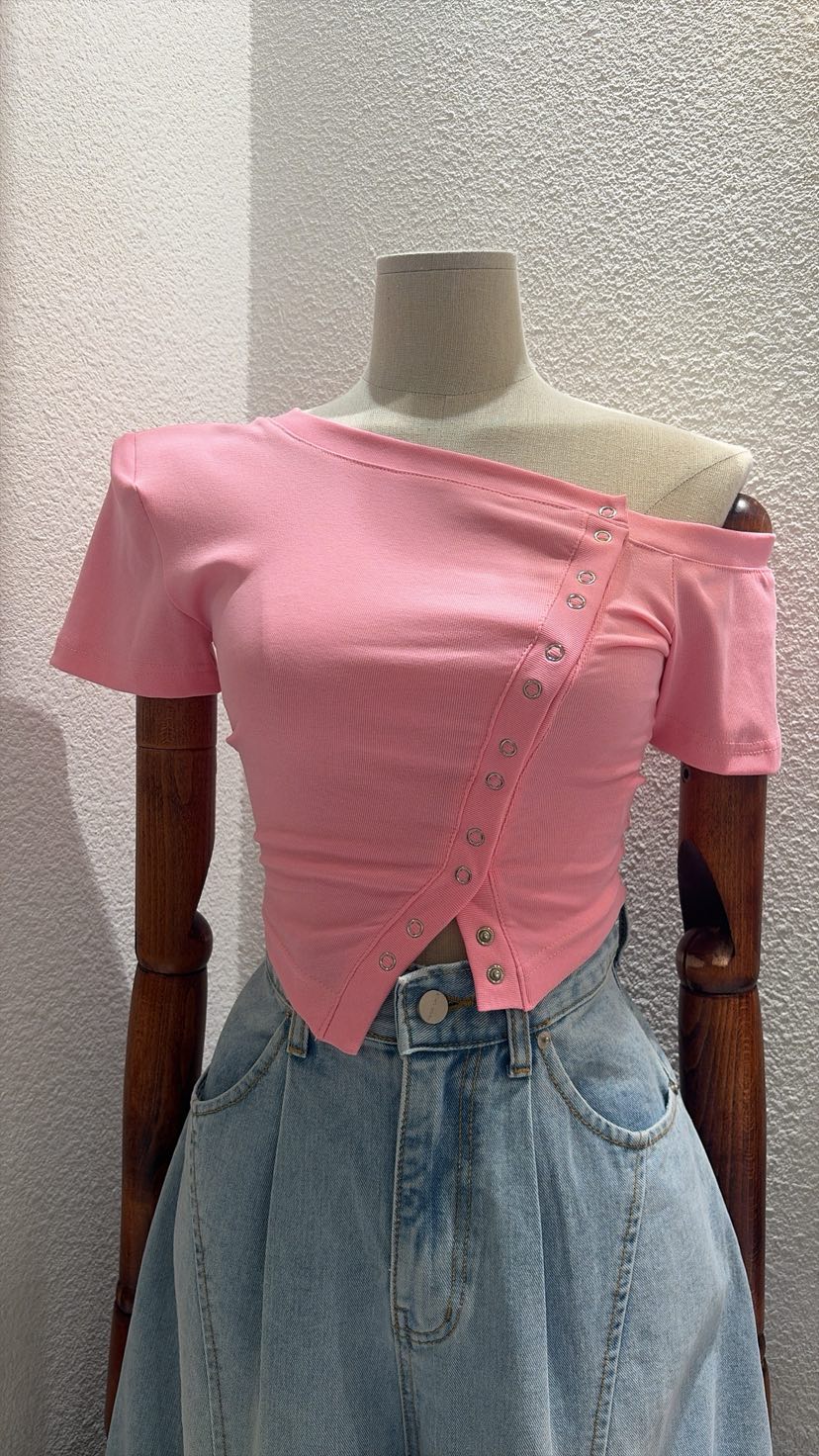 2TWO MOON東大門實拍女裝新品26春夏熱賣吊帶背心不對稱2TWO MOON吊帶/背心