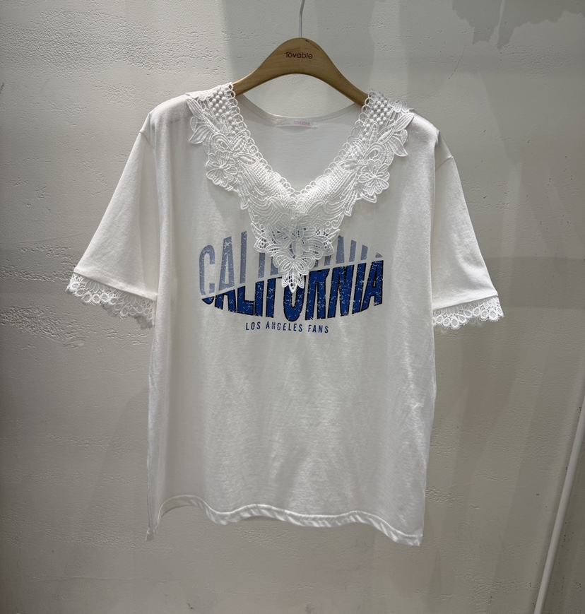 LOVABLE韓國直郵女裝新款職業26春夏人氣熱賣時尚休閑T恤LOVABLET恤圖色2