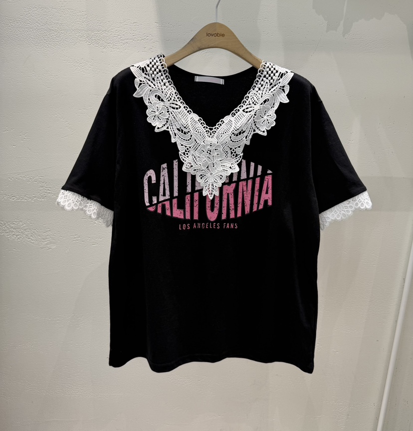 LOVABLE韓國直郵女裝新款職業26春夏人氣熱賣時尚休閑T恤LOVABLET恤圖色3