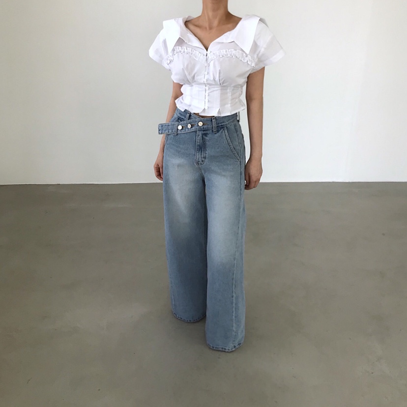 2TWO MOON韓國直郵女士新款真品職業人氣休閑襯衫蕾絲衫2TWO MOON襯衫/蕾絲衫