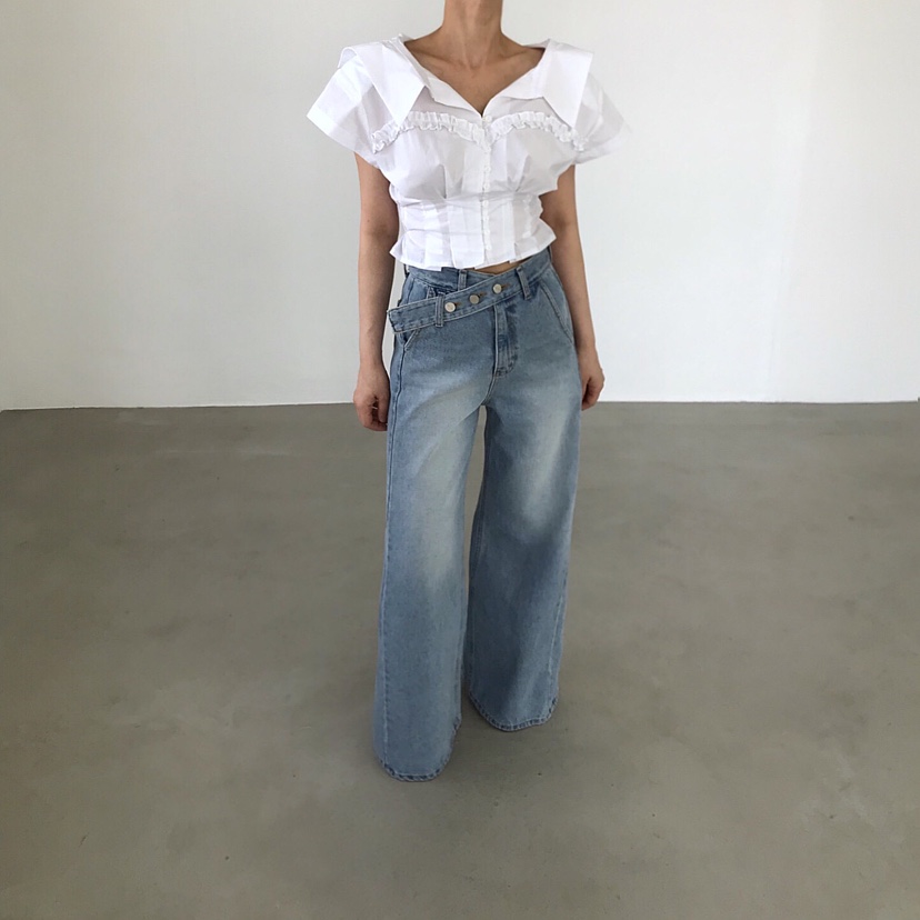 2TWO MOON韓國直郵女士新款真品職業人氣休閑襯衫蕾絲衫2TWO MOON襯衫/蕾絲衫