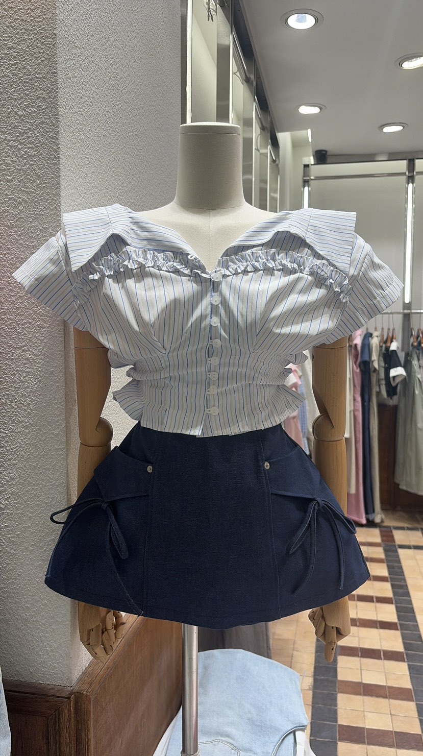 2TWO MOON韓國直郵女士新款真品職業人氣休閑襯衫蕾絲衫2TWO MOON襯衫/蕾絲衫