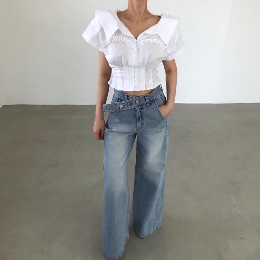 2TWO MOON韓國直郵女士新款真品職業人氣休閑襯衫蕾絲衫2TWO MOON襯衫/蕾絲衫圖色1