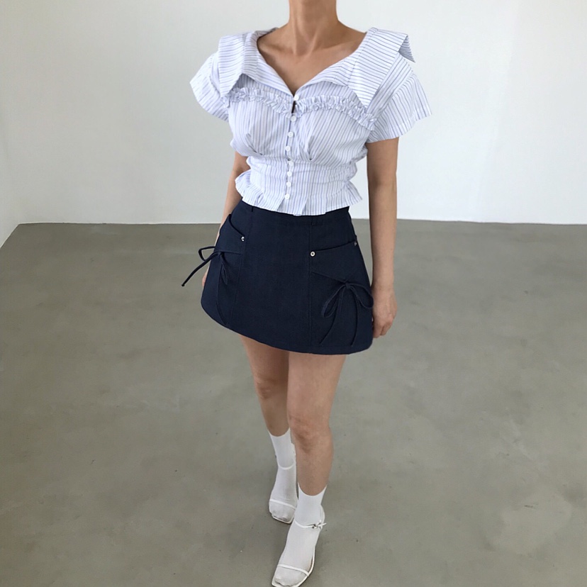 2TWO MOON韓國直郵女士新款真品職業人氣休閑襯衫蕾絲衫2TWO MOON襯衫/蕾絲衫圖色2