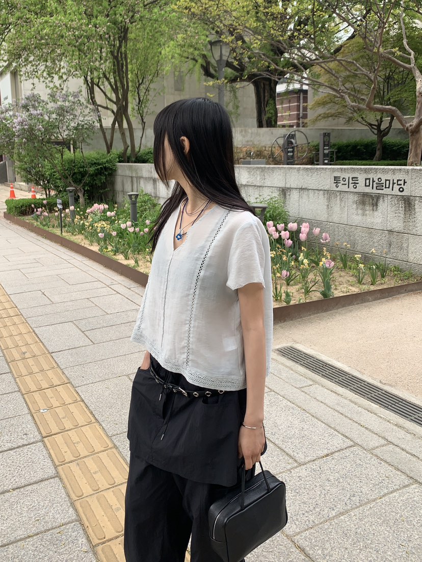 BAKING POWDER韓國代購女裝新款職業真品26春夏襯衫蕾絲衫BAKING POWDER襯衫/蕾絲衫