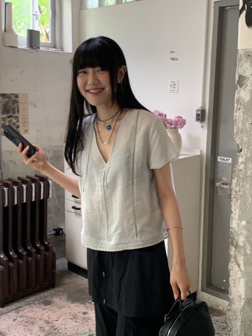 BAKING POWDER韓國代購女裝新款職業真品26春夏襯衫蕾絲衫BAKING POWDER襯衫/蕾絲衫