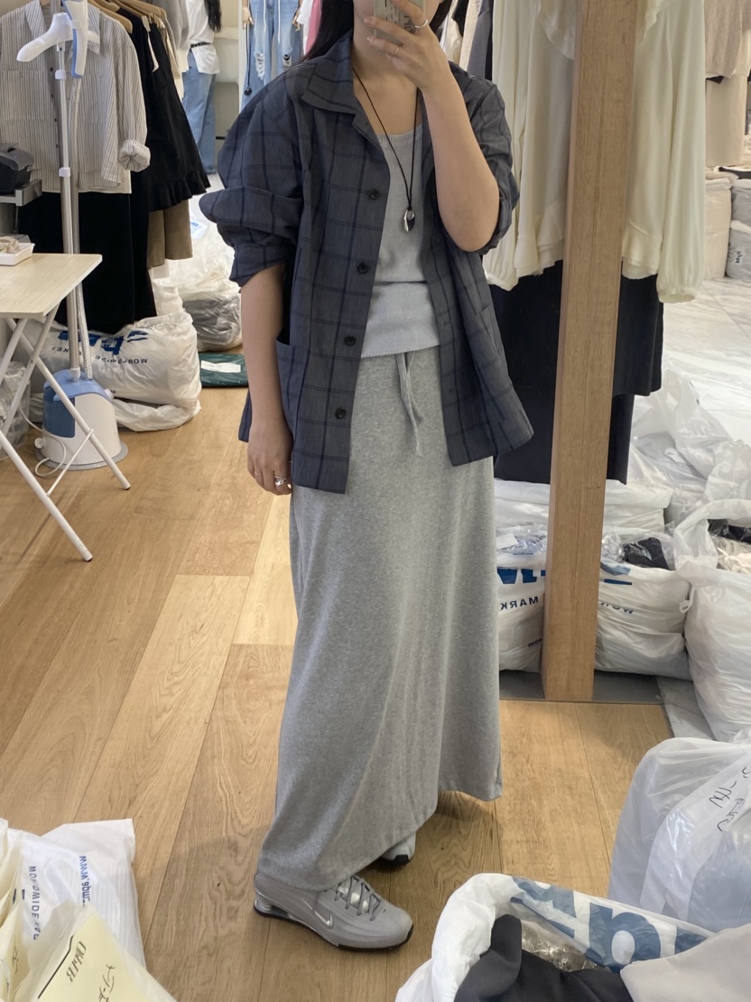 OP PER東大門代購女裝新款人氣真品26春夏推薦休閑熱賣長裙OPPER-simplebeige長裙