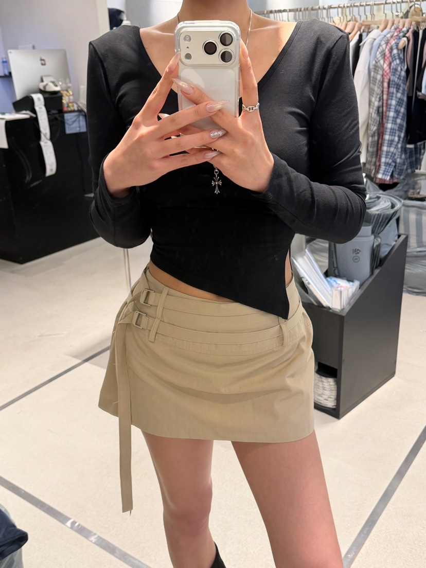 NOB東大門直郵女士新款休閑時尚熱賣職業真品26春夏裙褲腰帶The Nob裙褲圖色1