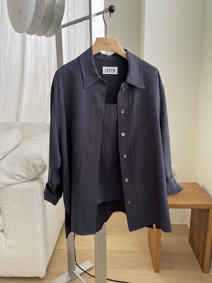 OP PER韓國直郵女裝新款休閑真品人氣推薦職業熱賣夾克亞麻OPPER-simplebeige夾克