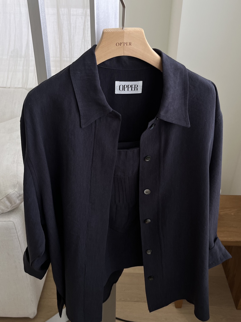 OP PER韓國直郵女裝新款休閑真品人氣推薦職業熱賣夾克亞麻OPPER-simplebeige夾克