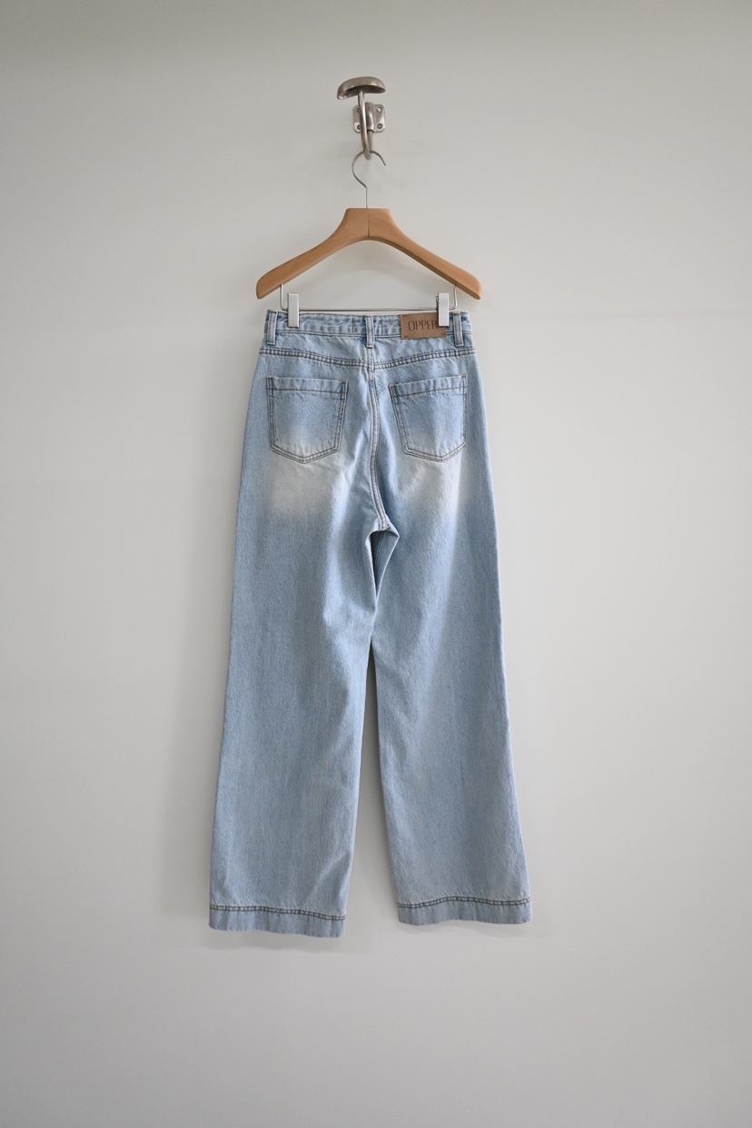 OP PER韓國直郵女士新品人氣26春夏職業熱賣真品休閑牛仔褲OPPER-simplebeige牛仔褲