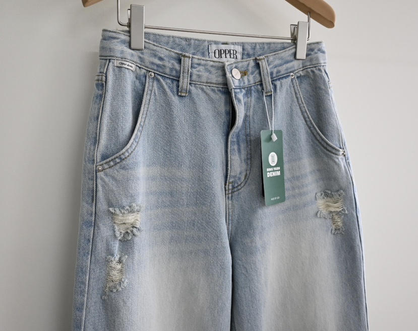 OP PER韓國直郵女士新品人氣26春夏職業熱賣真品休閑牛仔褲OPPER-simplebeige牛仔褲