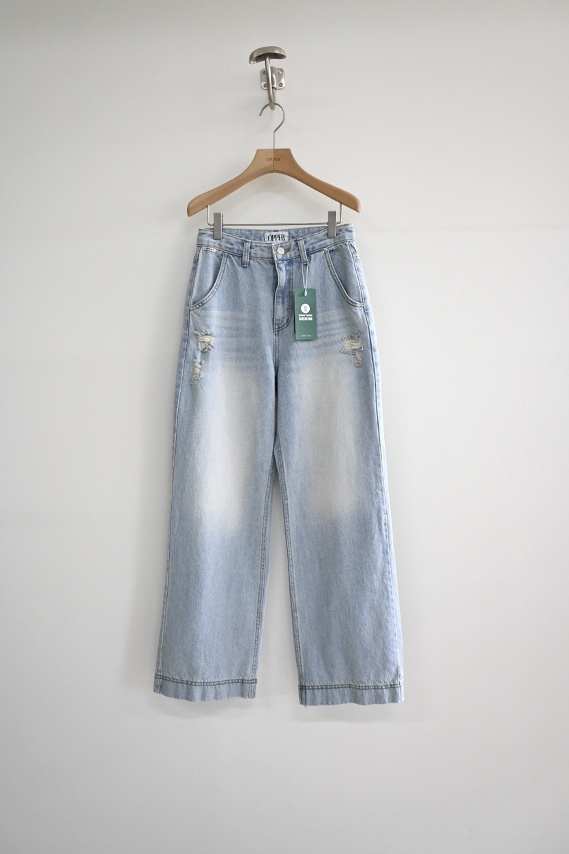 OP PER韓國直郵女士新品人氣26春夏職業熱賣真品休閑牛仔褲OPPER-simplebeige牛仔褲圖色1