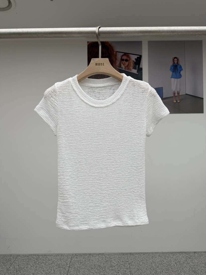 MADE-P東大門實拍女士新款職業推薦人氣真品26春夏T恤亞麻布MADE-PT恤圖色1