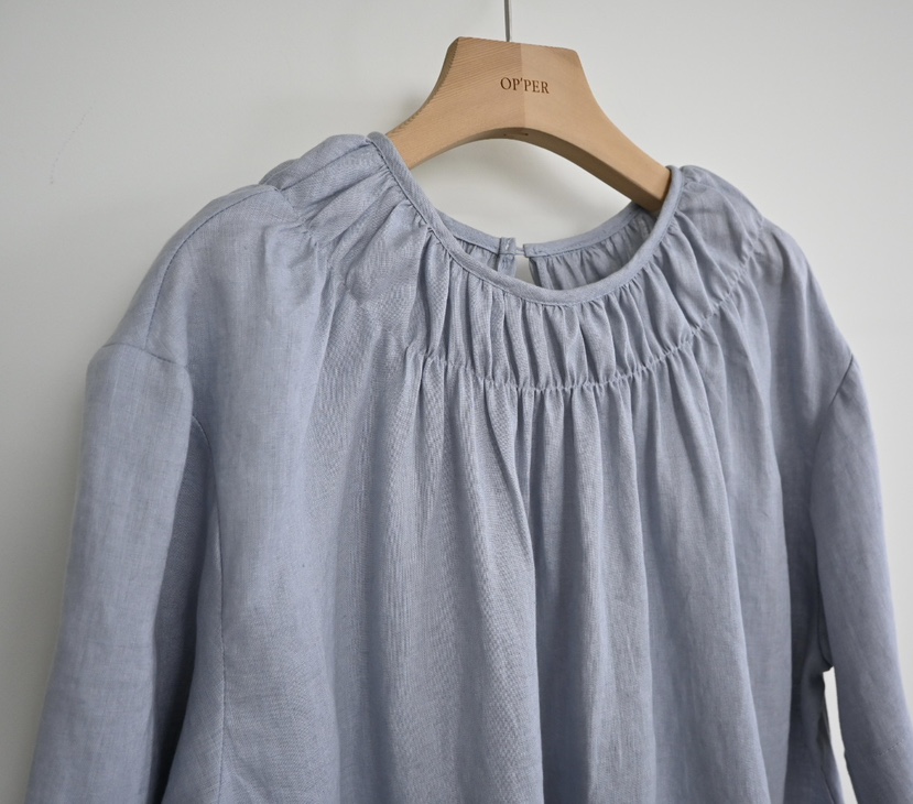 OP PER韓國直郵女士新品26春夏推薦熱賣時尚襯衫蕾絲衫褶皺OPPER-simplebeige襯衫/蕾絲衫