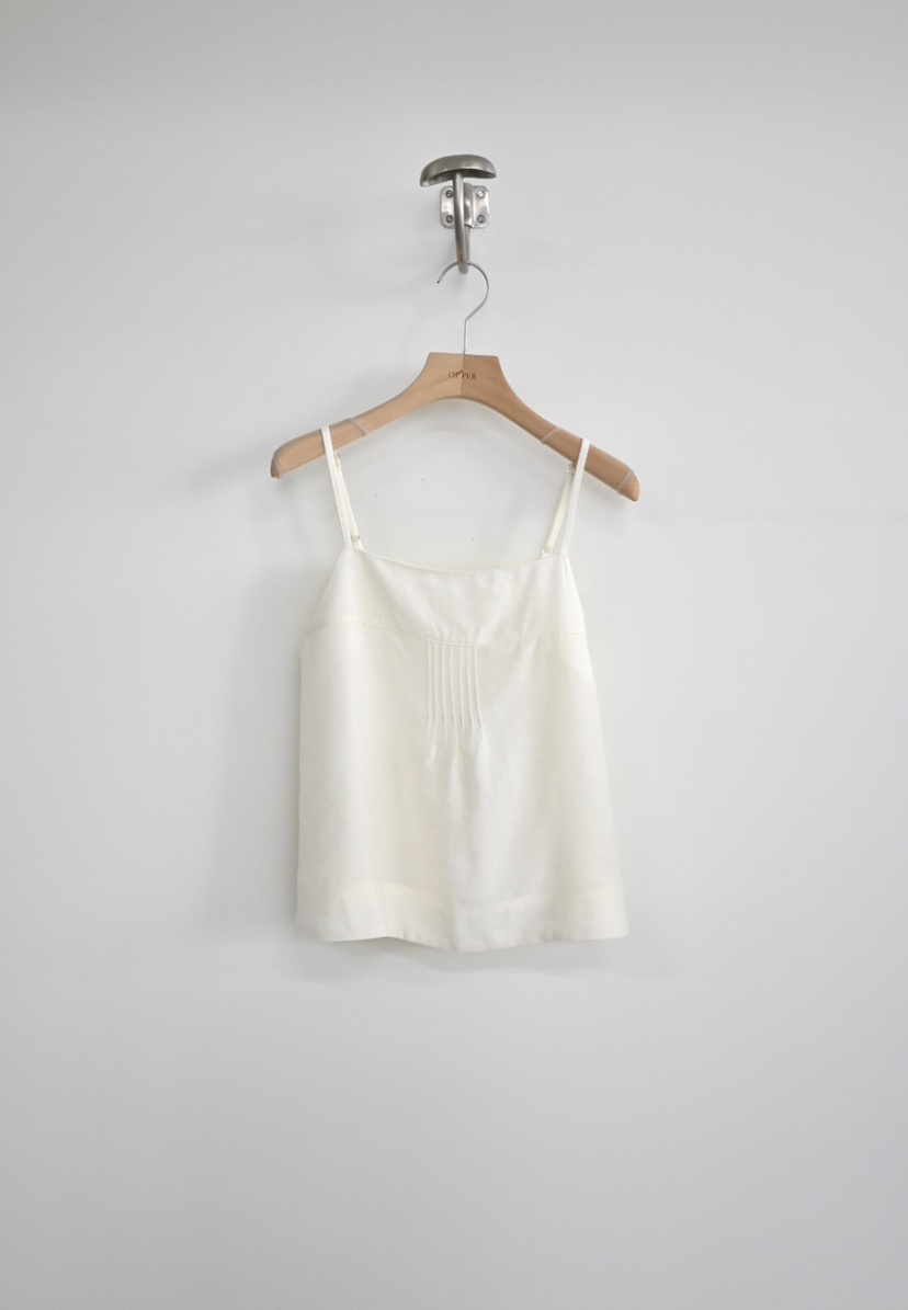 OP PER東大門代購女裝新款人氣休閑熱賣職業吊帶背心亞麻OPPER-simplebeige吊帶/背心圖色2