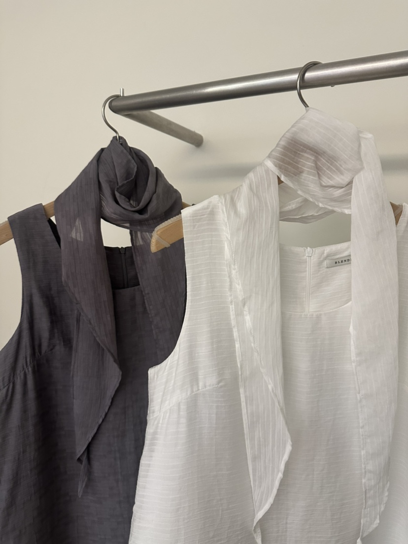 BLENDING-p韓國直郵女士新款時尚熱賣職業推薦連衣裙含圍巾BLENDING-p連衣裙