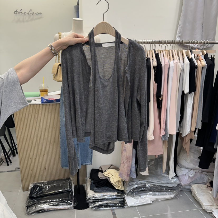 THE LOW韓國代購女士新款真品職業熱賣時尚套裝套裝開衫THE LOW套裝圖色2