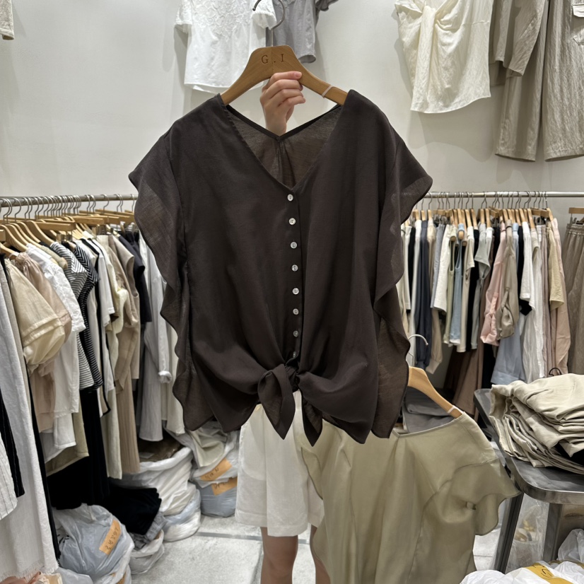 G.I-L韓國代購女裝新品人氣真品26春夏熱賣休閑襯衫蕾絲衫G.I-L襯衫/蕾絲衫圖色3