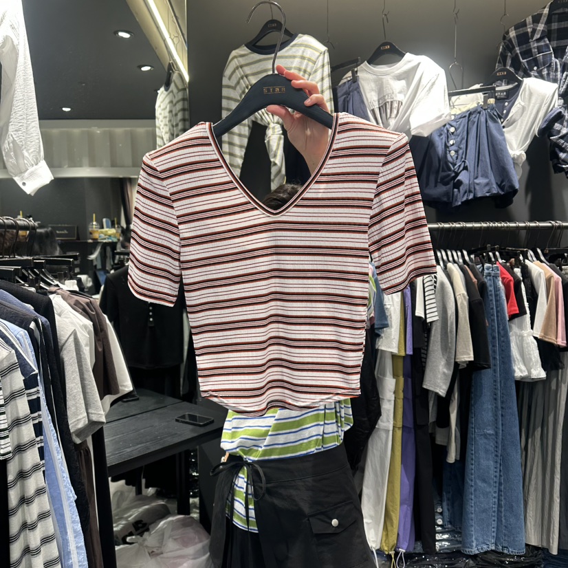 STAR-L韓國代購女裝新品推薦人氣熱賣真品休閑時尚職業T恤STAR-LT恤圖色1