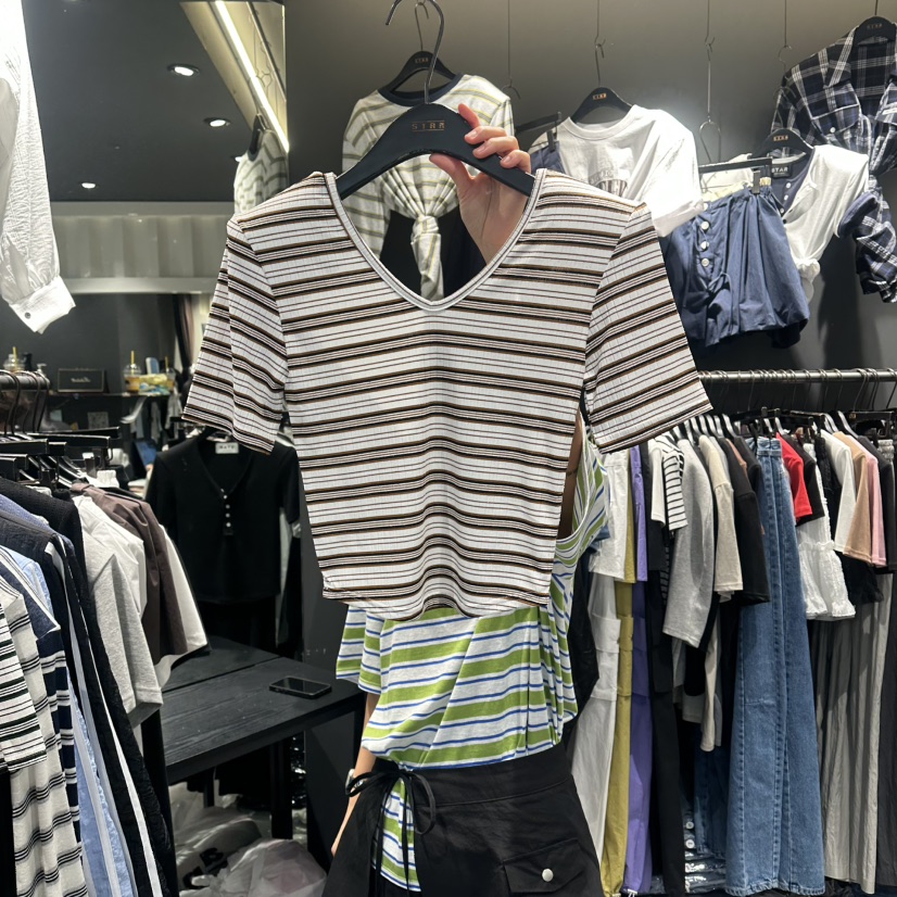 STAR-L韓國代購女裝新品推薦人氣熱賣真品休閑時尚職業T恤STAR-LT恤圖色2