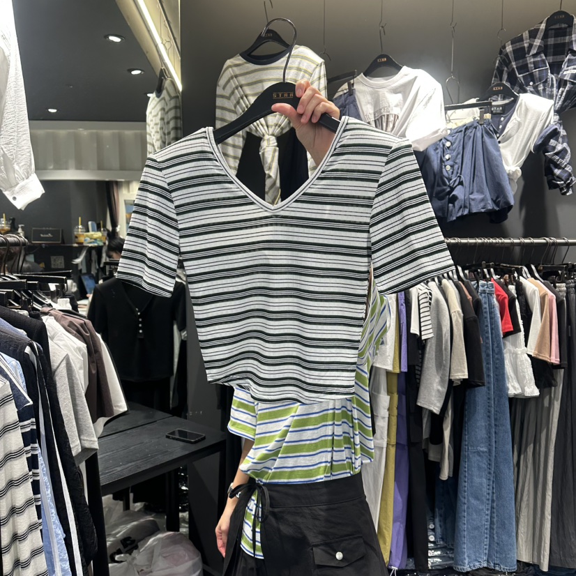 STAR-L韓國代購女裝新品推薦人氣熱賣真品休閑時尚職業T恤STAR-LT恤圖色3