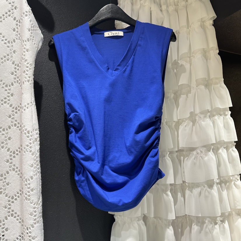 CHAVI東大門直郵女士新款推薦人氣真品熱賣休閑吊帶背心V領CHAVI吊帶/背心圖色4