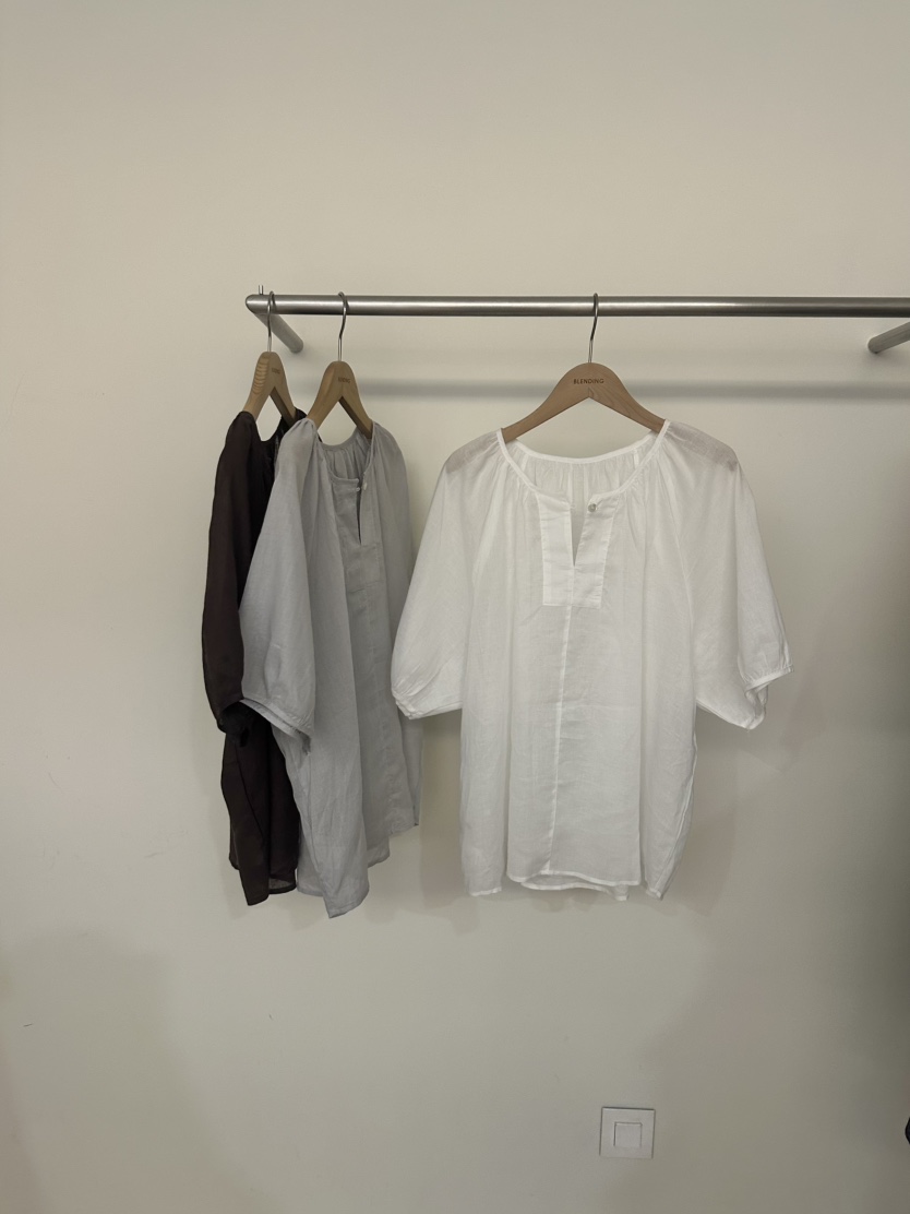 BLENDING-p東大門直郵女士新品職業真品時尚襯衫蕾絲衫亞麻BLENDING-p襯衫/蕾絲衫