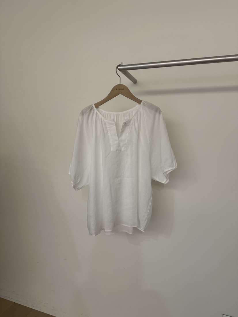 BLENDING-p東大門直郵女士新品職業真品時尚襯衫蕾絲衫亞麻BLENDING-p襯衫/蕾絲衫圖色1