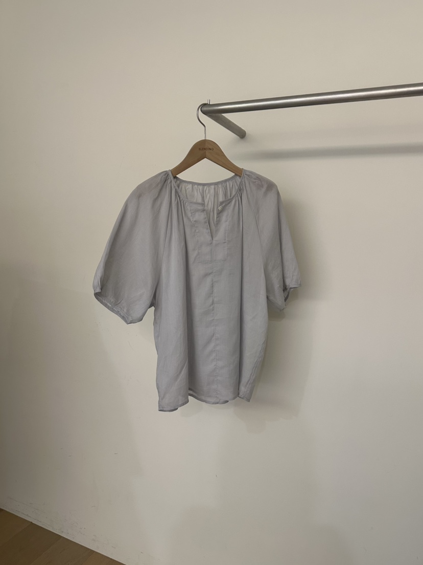 BLENDING-p東大門直郵女士新品職業真品時尚襯衫蕾絲衫亞麻BLENDING-p襯衫/蕾絲衫圖色2