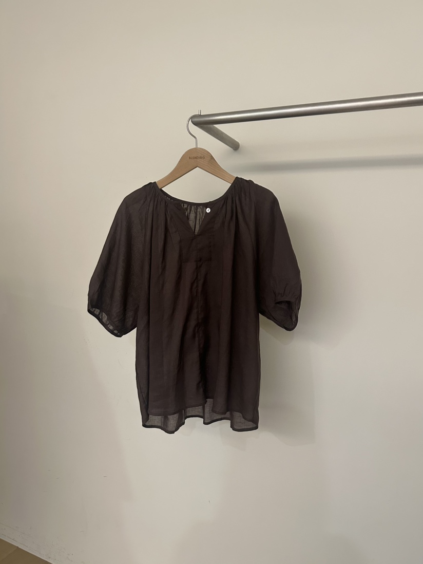 BLENDING-p東大門直郵女士新品職業真品時尚襯衫蕾絲衫亞麻BLENDING-p襯衫/蕾絲衫圖色3