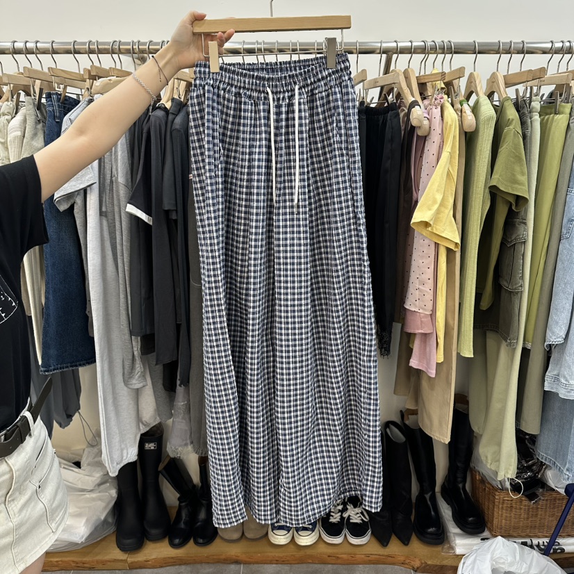 DELIGHT-L韓國代購女裝新款真品人氣休閑熱賣休閑褲格紋DELIGHT-L休閑褲圖色1